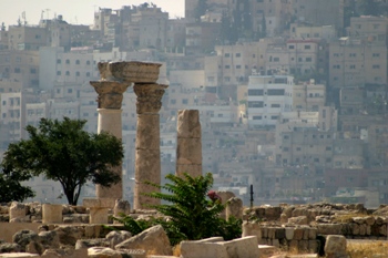 This photo showing Amman, Jordan - yesterday and today - was taken by photographer Cristiano Galbiati of Milan, Italy.